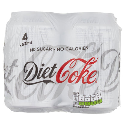 Diet Coke 4 x 330ml - UK Food & Drink - 5449000171481