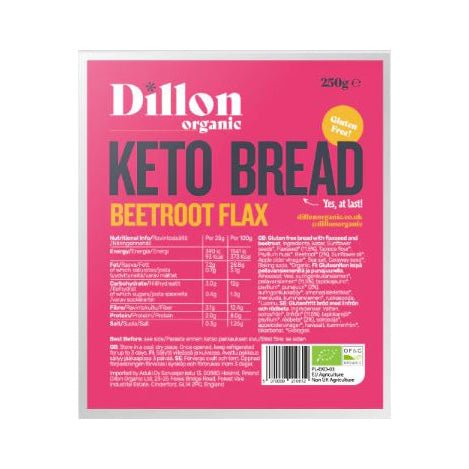 Dillon Organic Beetroot Flax Keto Bread - UK Food & Drink - 5070000210612