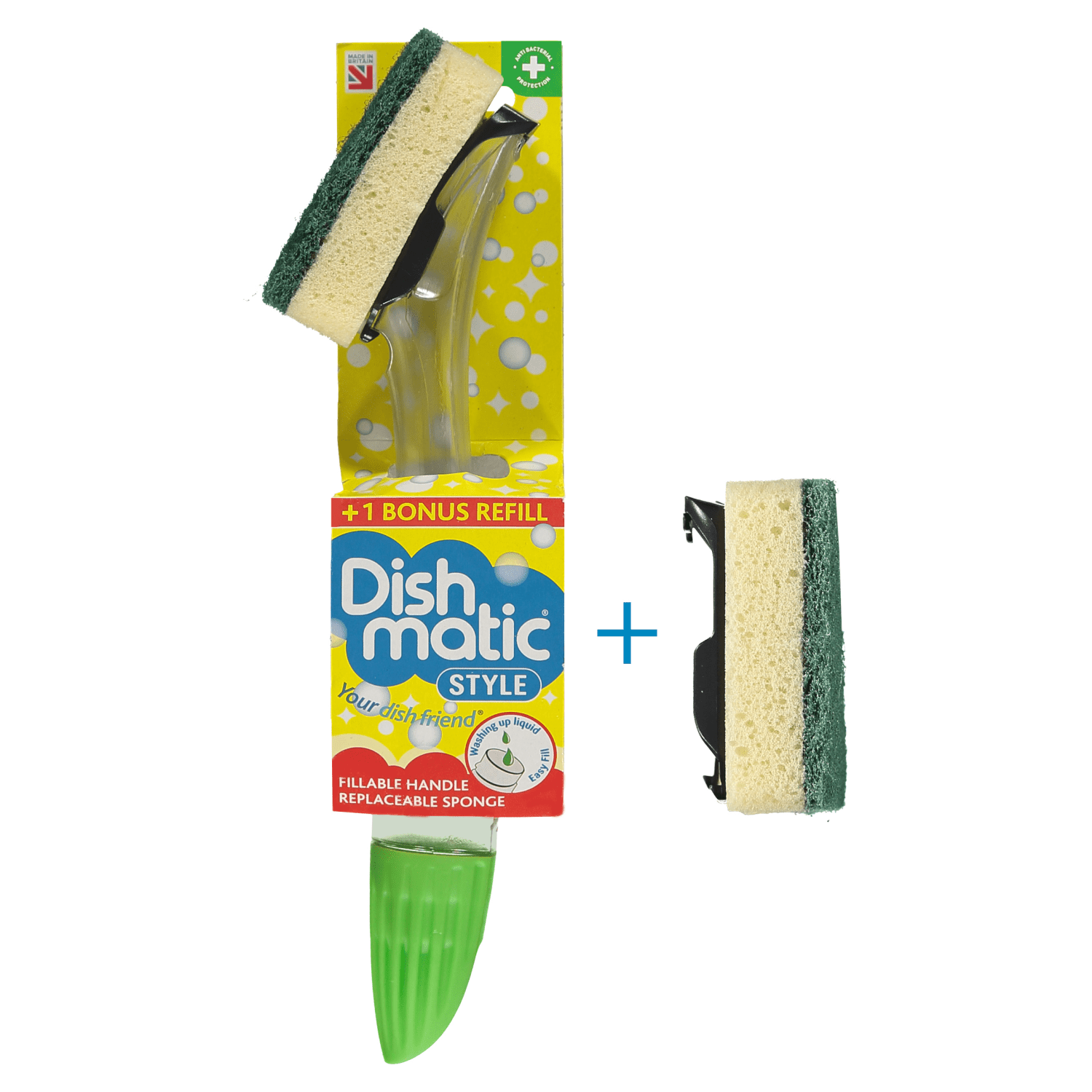 Dishmatic Style Fillable Washing Up Handle and Bonus Refill - UK Food & Drink - 5013931016366