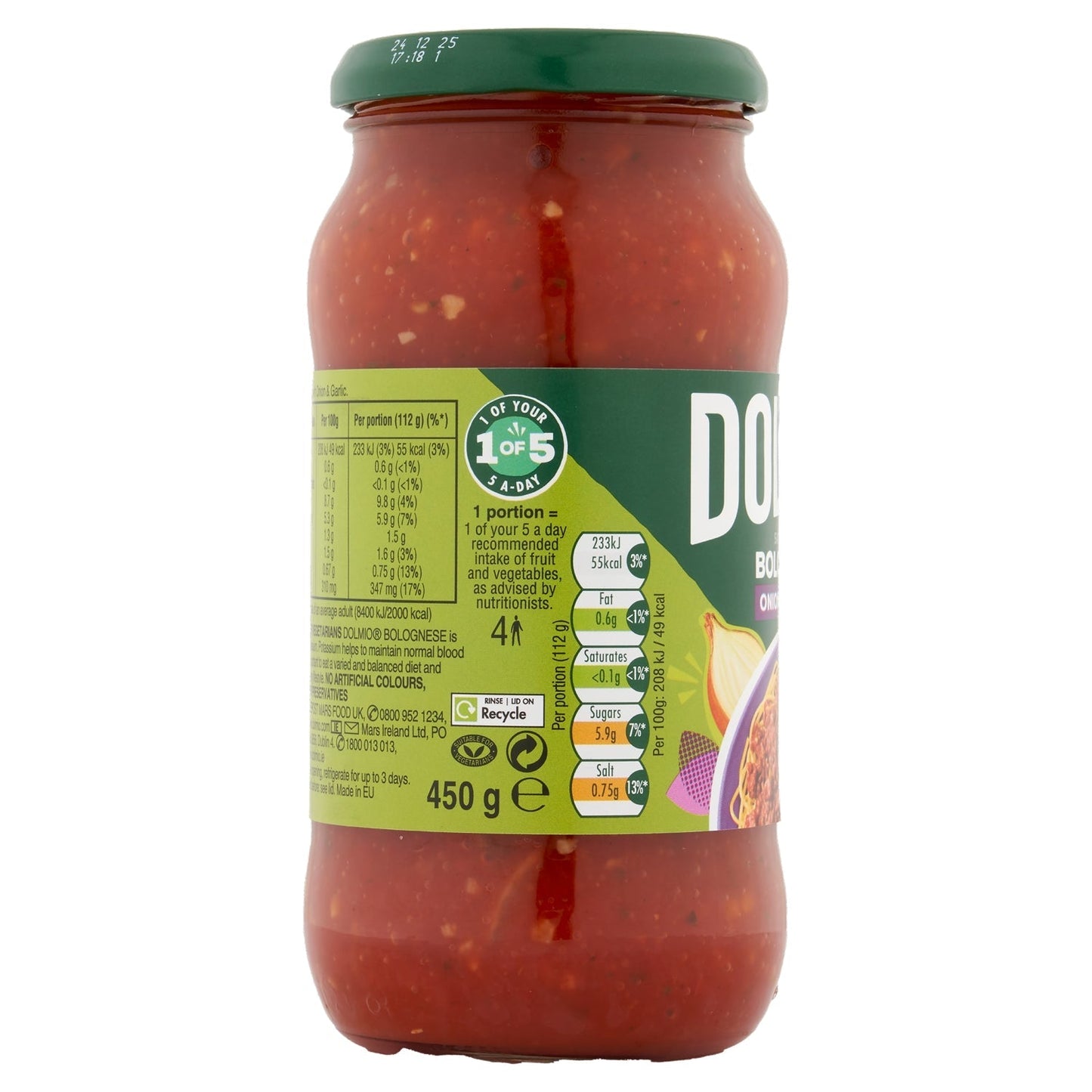 Dolmio Bolognese Onion & Garlic Sauce for Bolognese 450g - UK Food & Drink - 4002359019968