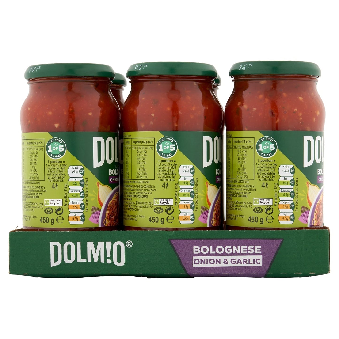 Dolmio Bolognese Onion & Garlic Sauce for Bolognese 450g - UK Food & Drink - 4002359019968