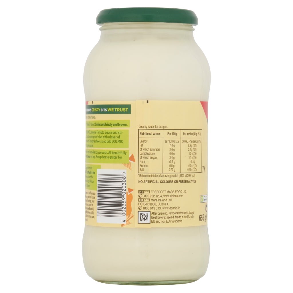 Dolmio Creamy Sauce for Lasagne 655g - UK Food & Drink - 4002359020308