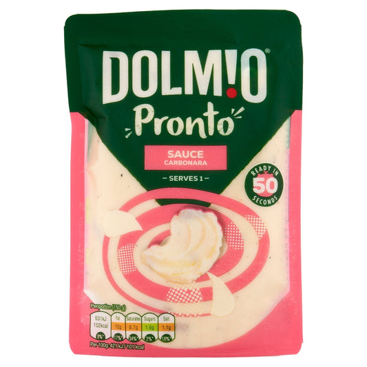 Dolmio Pronto Carbonara Microwave Pasta Sauce 150g - UK Food & Drink - 4002359640667