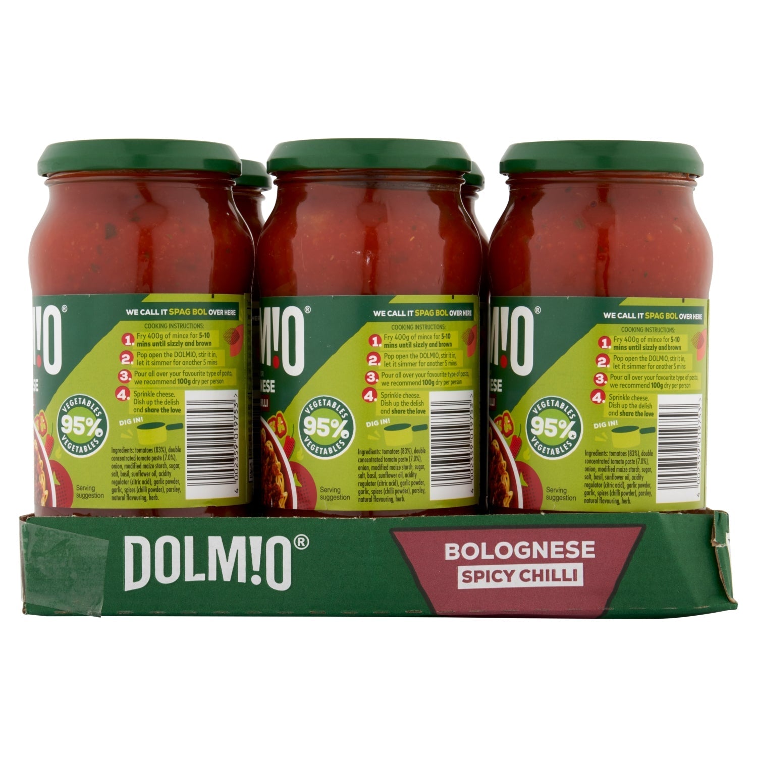 Dolmio Sauce for Bolognese Spicy Chilli 450g - UK Food & Drink - 4002359019753