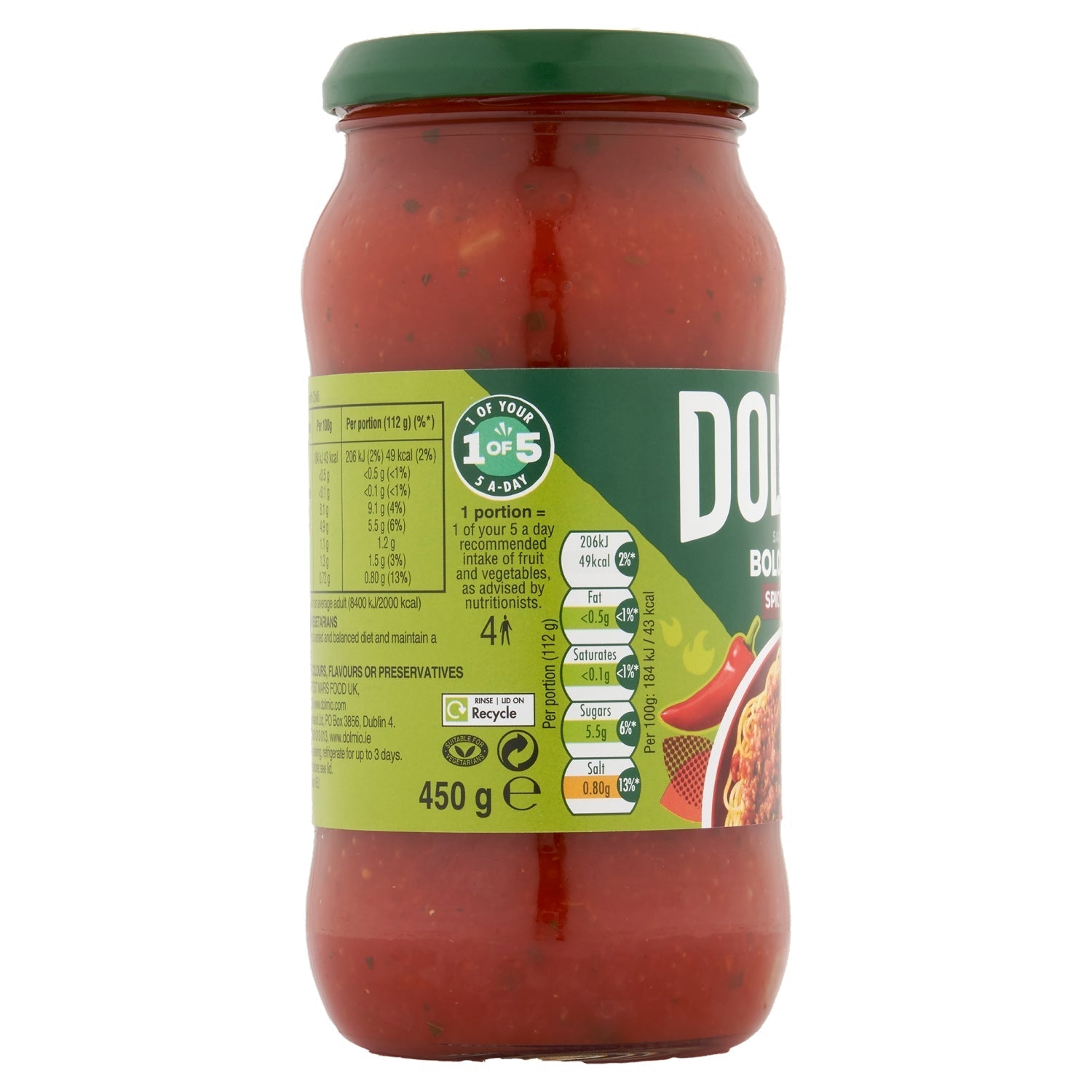 Dolmio Sauce for Bolognese Spicy Chilli 450g - UK Food & Drink - 4002359019753