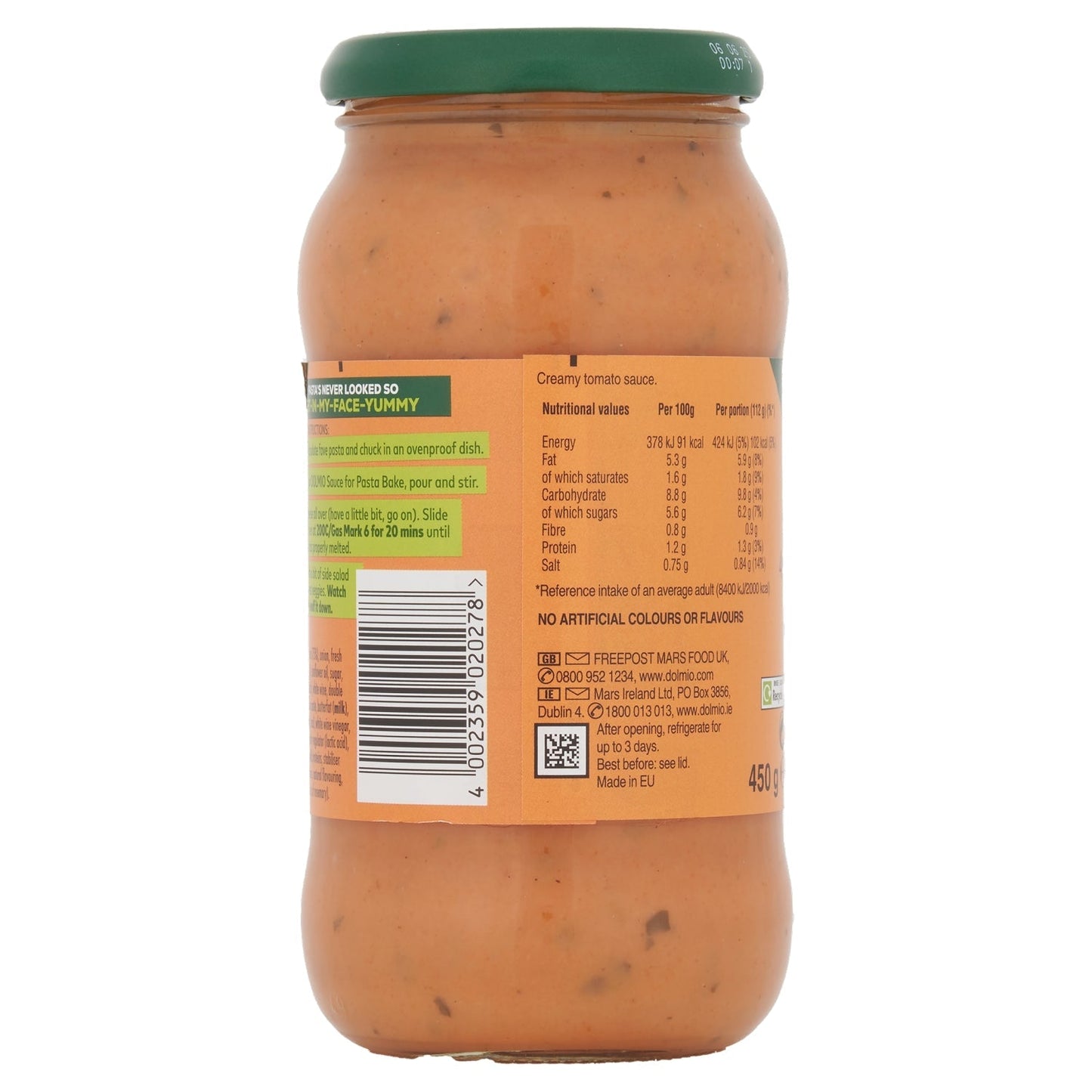 Dolmio Sauce for Pasta Bake Creamy Tomato 450g - UK Food & Drink - 4002359020278