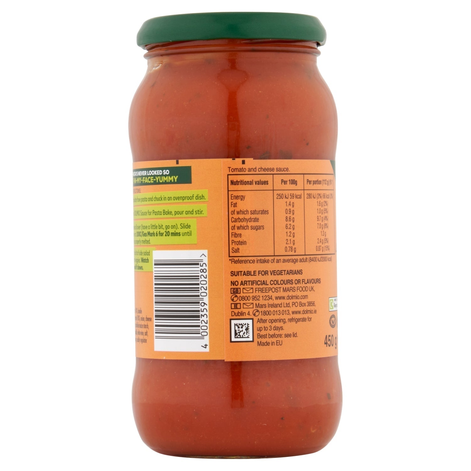 Dolmio Sauce for Pasta Bake Tomato & Cheese 450g - UK Food & Drink - 4002359020285