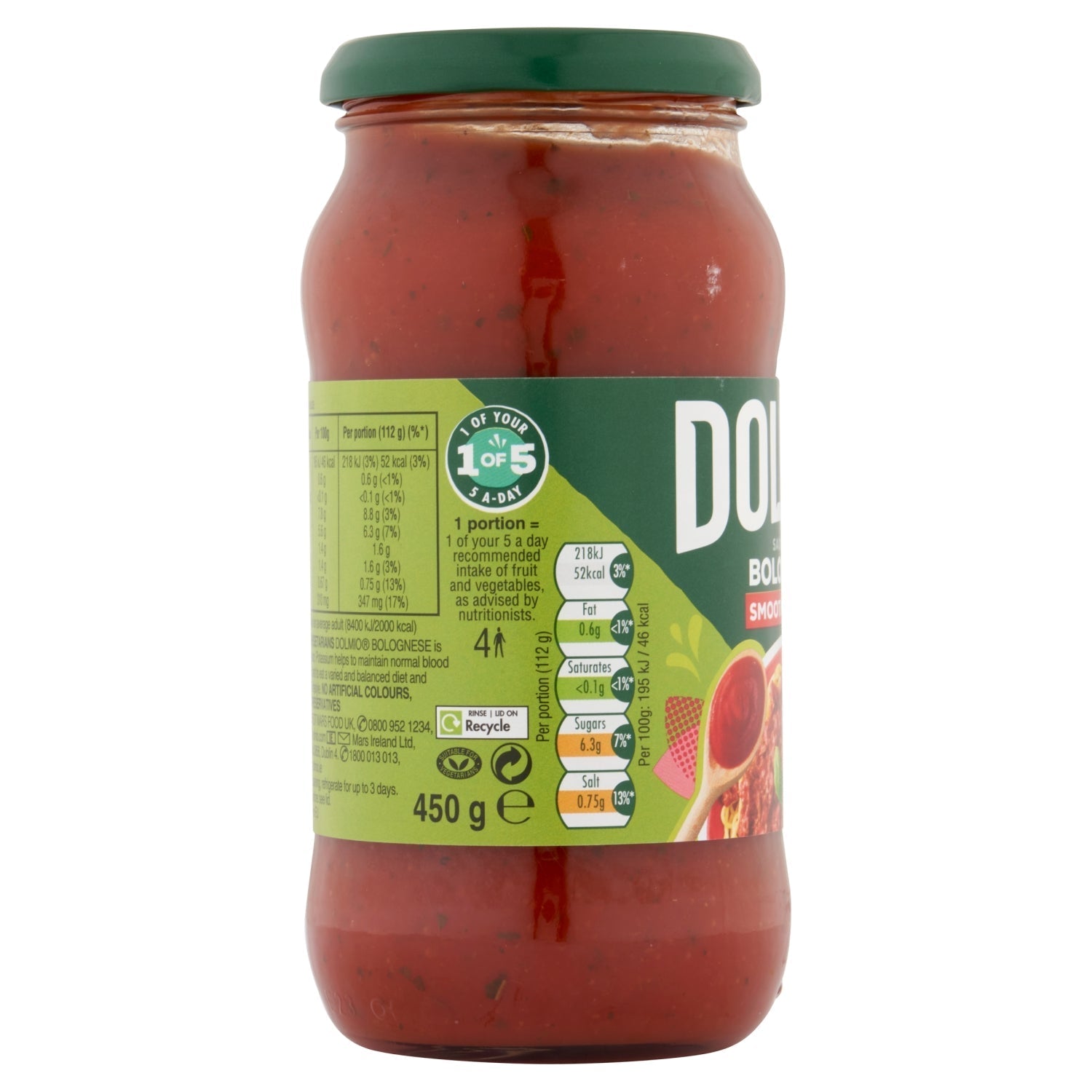 Dolmio Smooth Tomato Sauce for Bolognese 450g - UK Food & Drink - 4002359019739