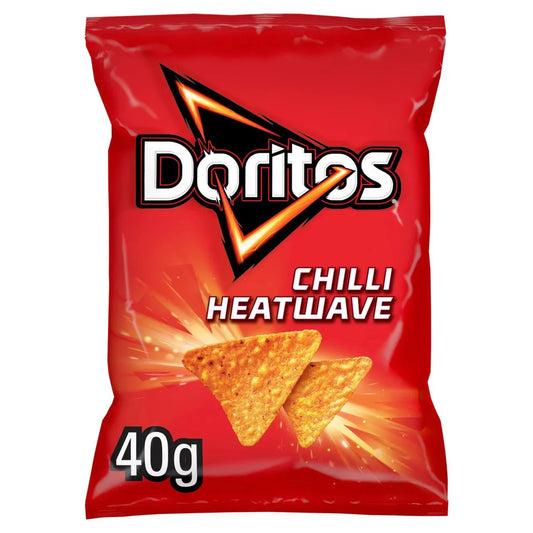 Doritos Chilli Heatwave Tortilla Chips Crisps 40g - UK Food & Drink - 5000328493435