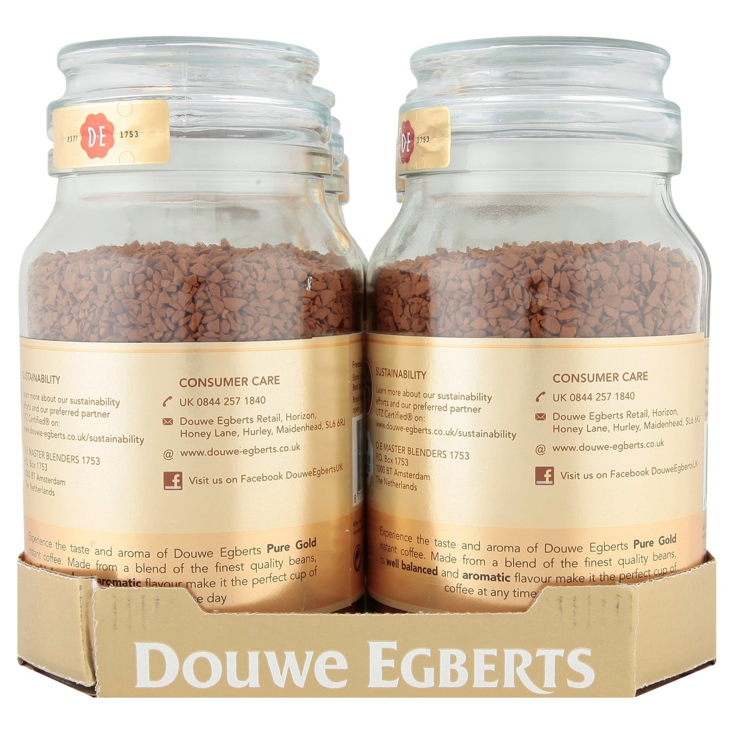 Douwe Egberts Pure Gold Medium Roast Instant Coffee 190g - UK Food & Drink - 8711000279472