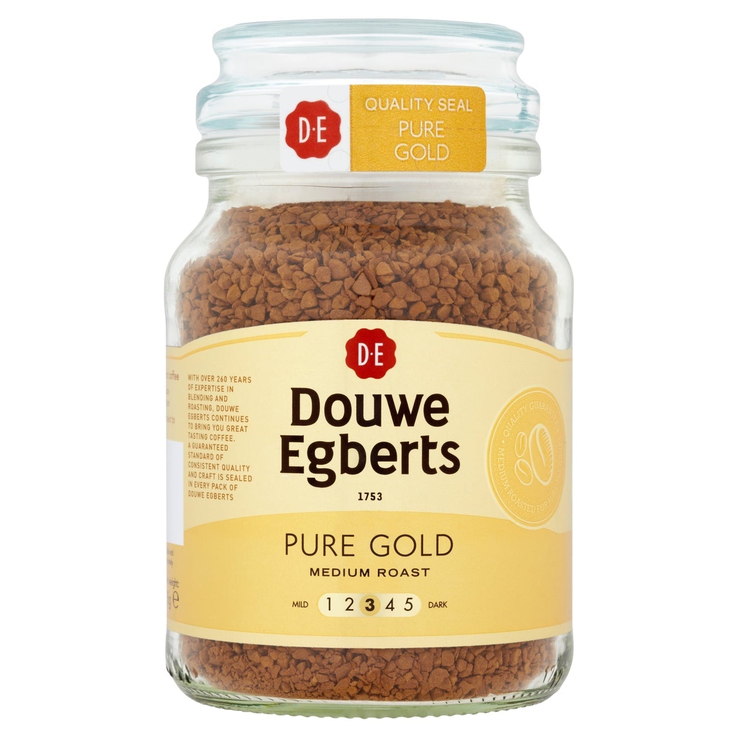Douwe Egberts Pure Gold Medium Roast Instant Coffee 95g - UK Food & Drink - 8711000279380