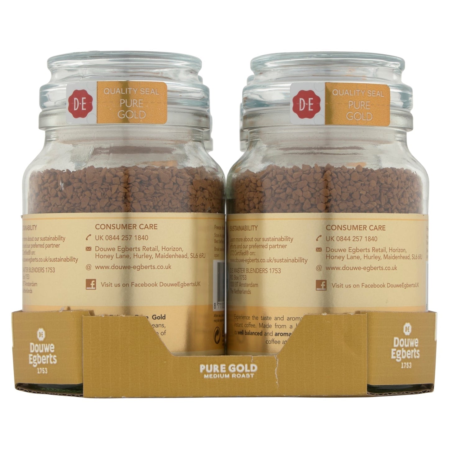 Douwe Egberts Pure Gold Medium Roast Instant Coffee 95g - UK Food & Drink - 8711000279380