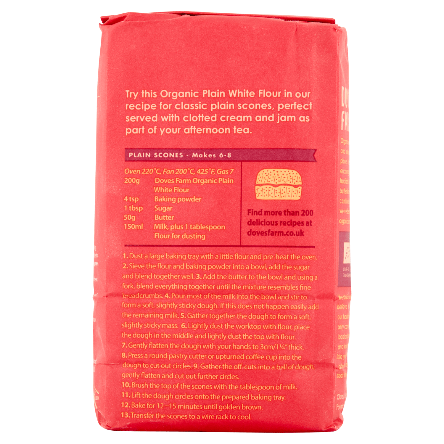 Doves Farm Organic Plain White Flour 1kg - UK Food & Drink - 5011766010016