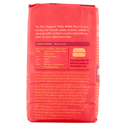 Doves Farm Organic Plain White Flour 1kg - UK Food & Drink - 5011766010016