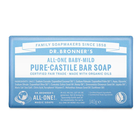 Dr Bronner Organic A/V Baby Mild Soap Bar - UK Food & Drink - 18787231050
