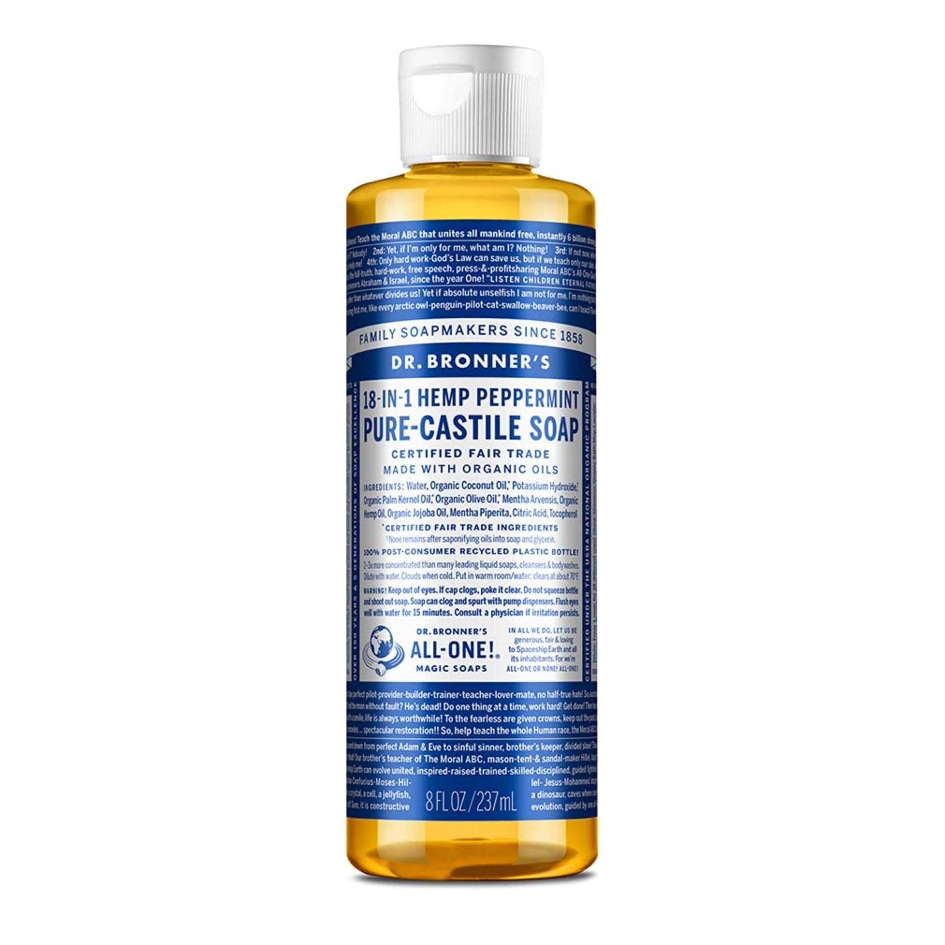 Dr Bronner Peppermint Pure Castile Liquid - UK Food & Drink - 18787765654