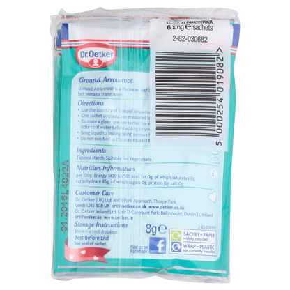 Dr. Oetker Ground Arrowroot 6 x 8g - UK Food & Drink - 5000254019082
