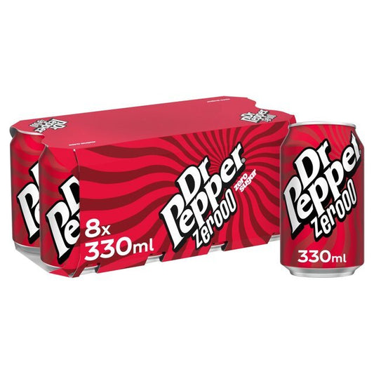Dr Pepper Zero 8 x 330ml - UK Food & Drink - 5449000289292