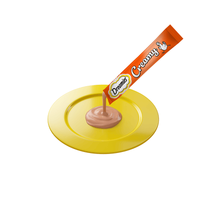 Dreamies Creamy Snack Cat & Kitten Treat with Chicken 4 x 10g - UK Food & Drink - 4008429151156