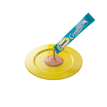 Dreamies Creamy Snack Cat & Kitten Treat with Salmon 4 x 10g - UK Food & Drink - 4008429151248