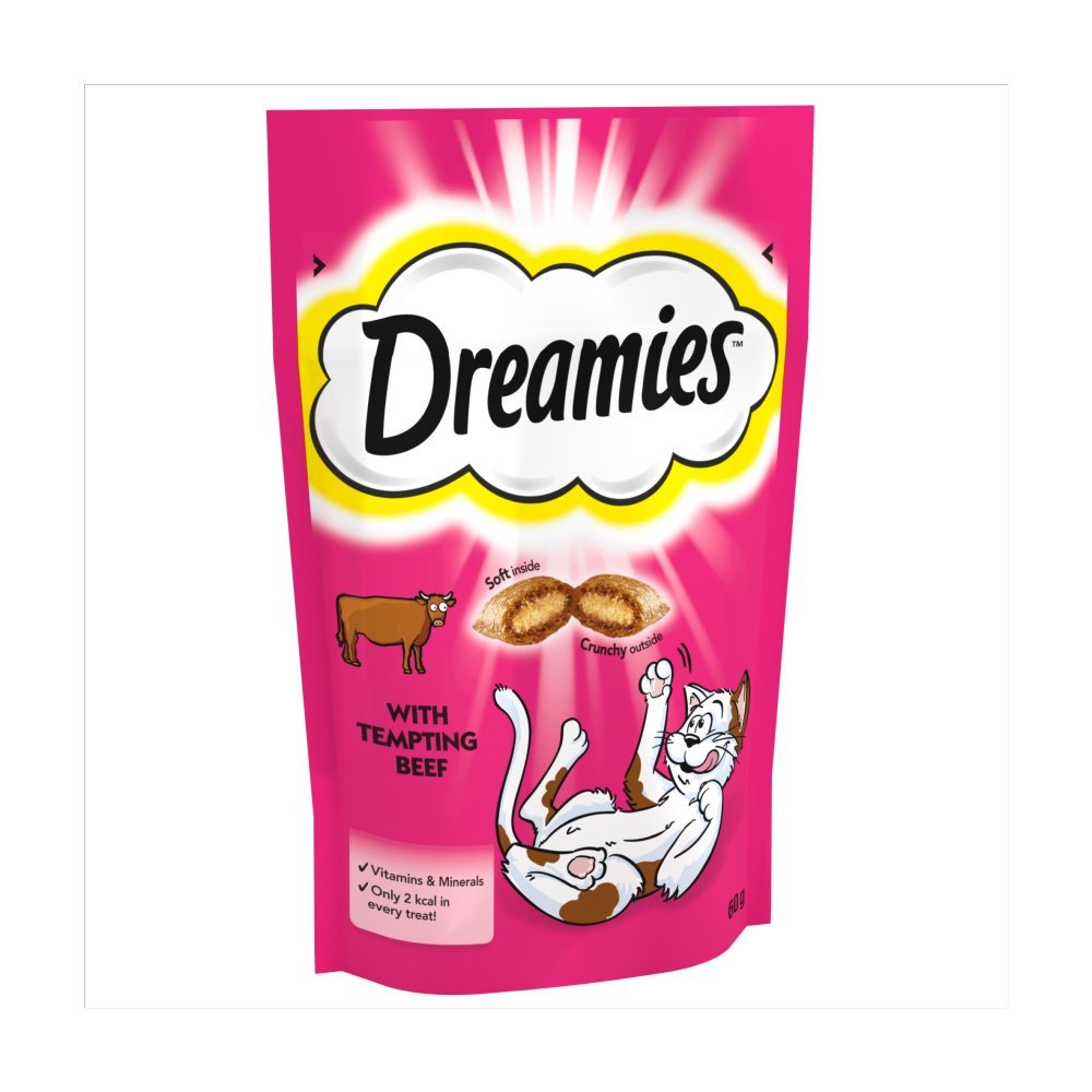 Dreamies with Tempting Beef 60g - UK Food & Drink - 4008429037948