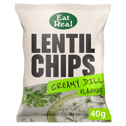 Eat Real Creamy Dill Flavour Lentil Chips 40g - UK Food & Drink - 5060878780614