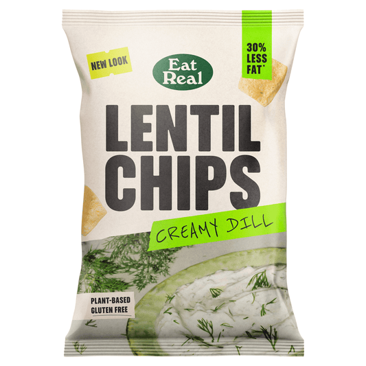 Eat Real Creamy Dill Flavour Lentil Chips 95g - UK Food & Drink - 5060878780430