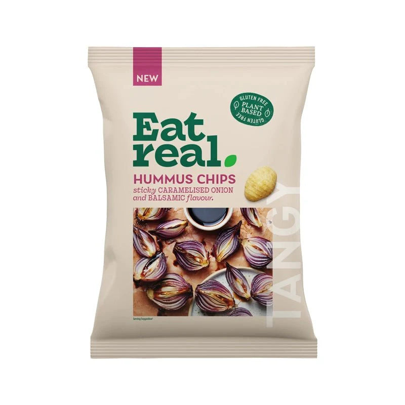 Eat Real Hummus Chips Caramalised Onion & Balsamic - UK Food & Drink - 