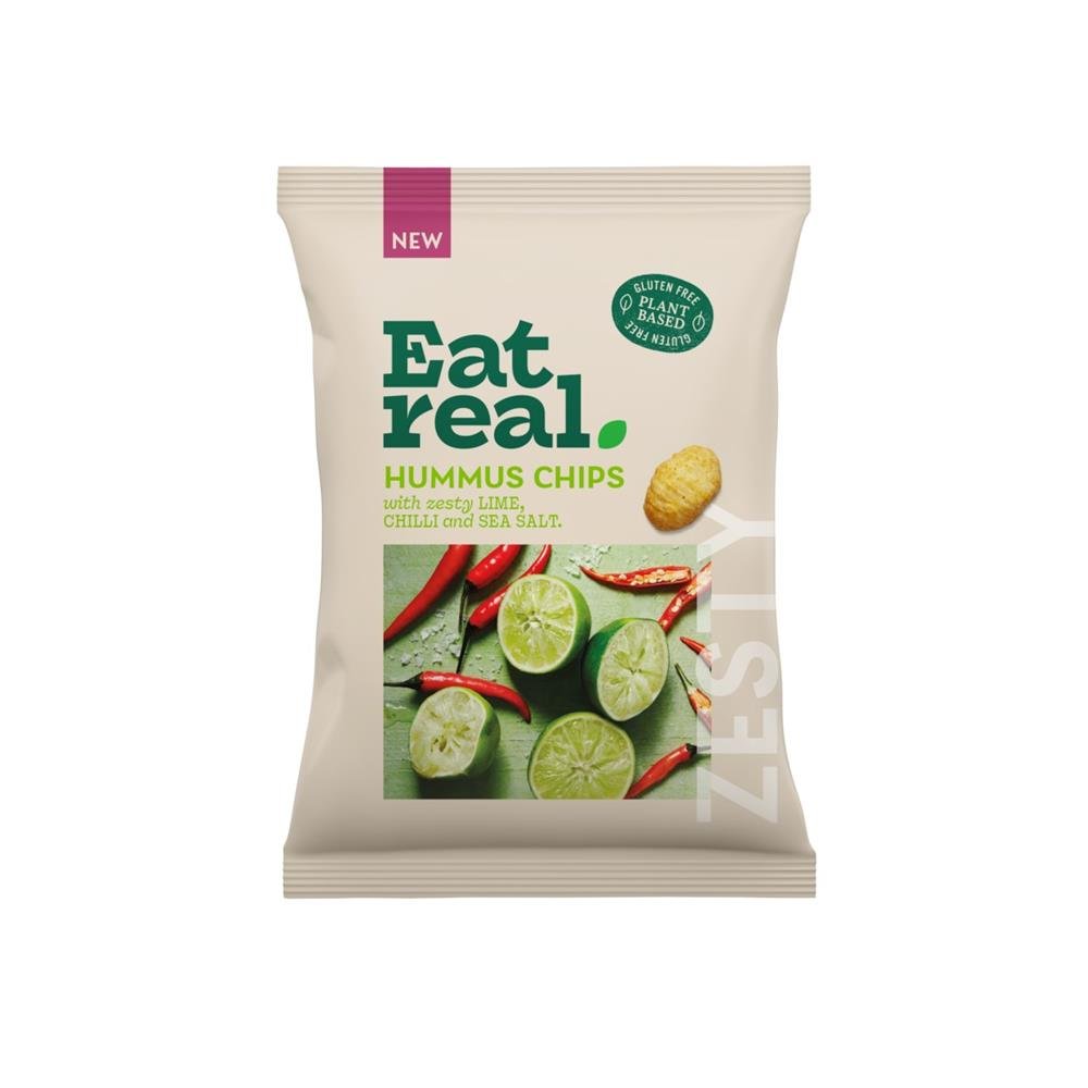Eat Real Hummus Chips Chilli , Lime & Sea Salt - UK Food & Drink - 5060878780935
