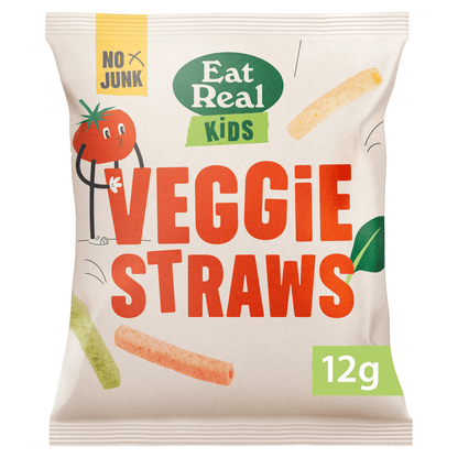 Eat Real Kids Veggie Straws with Tomato, Kale + Spinach 20g - UK Food & Drink - 5060878780683