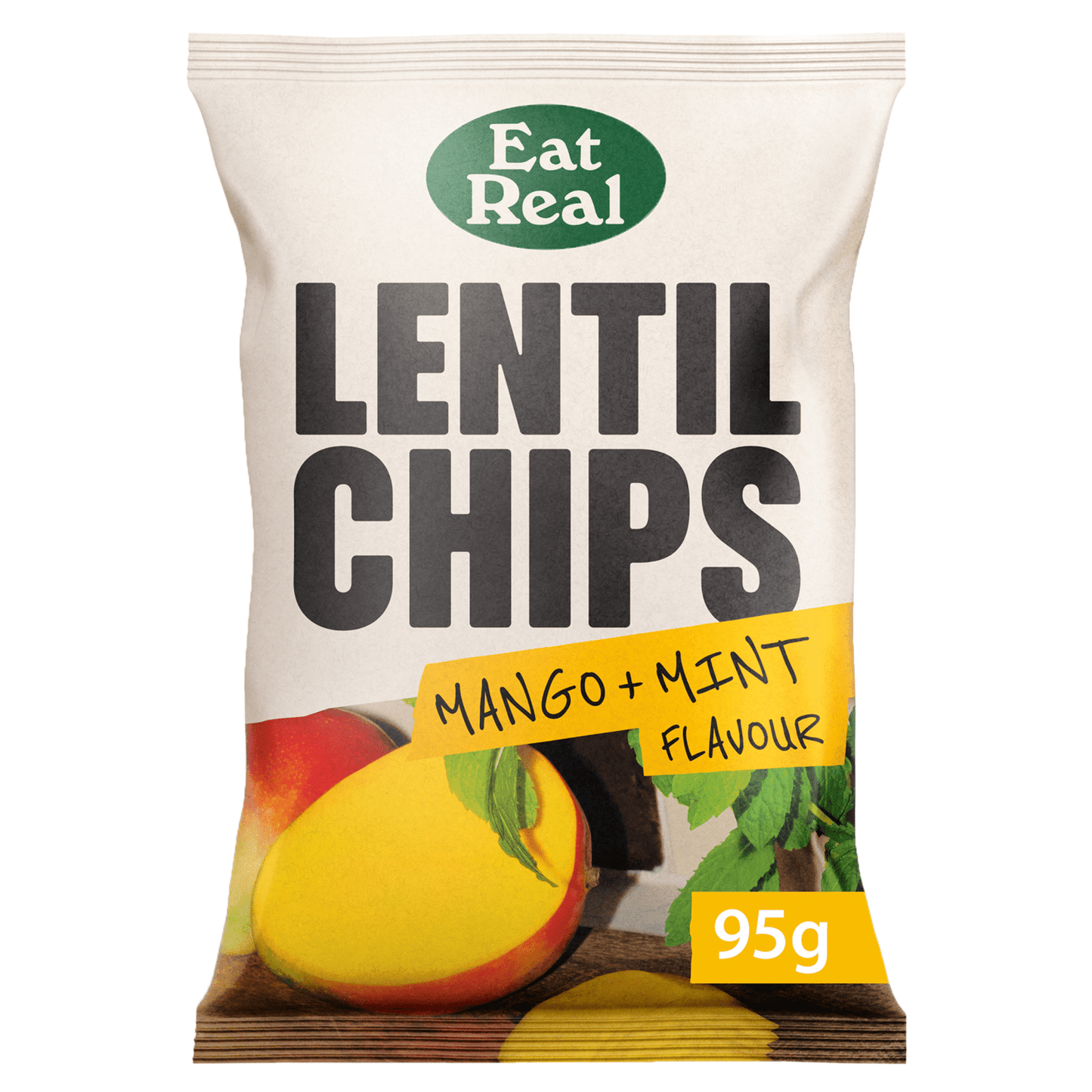 Eat Real Lentil Chips Mango + Mint Flavour 95g - UK Food & Drink - 5060878780553