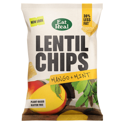 Eat Real Lentil Chips Mango + Mint Flavour 95g - UK Food & Drink - 5060878780553