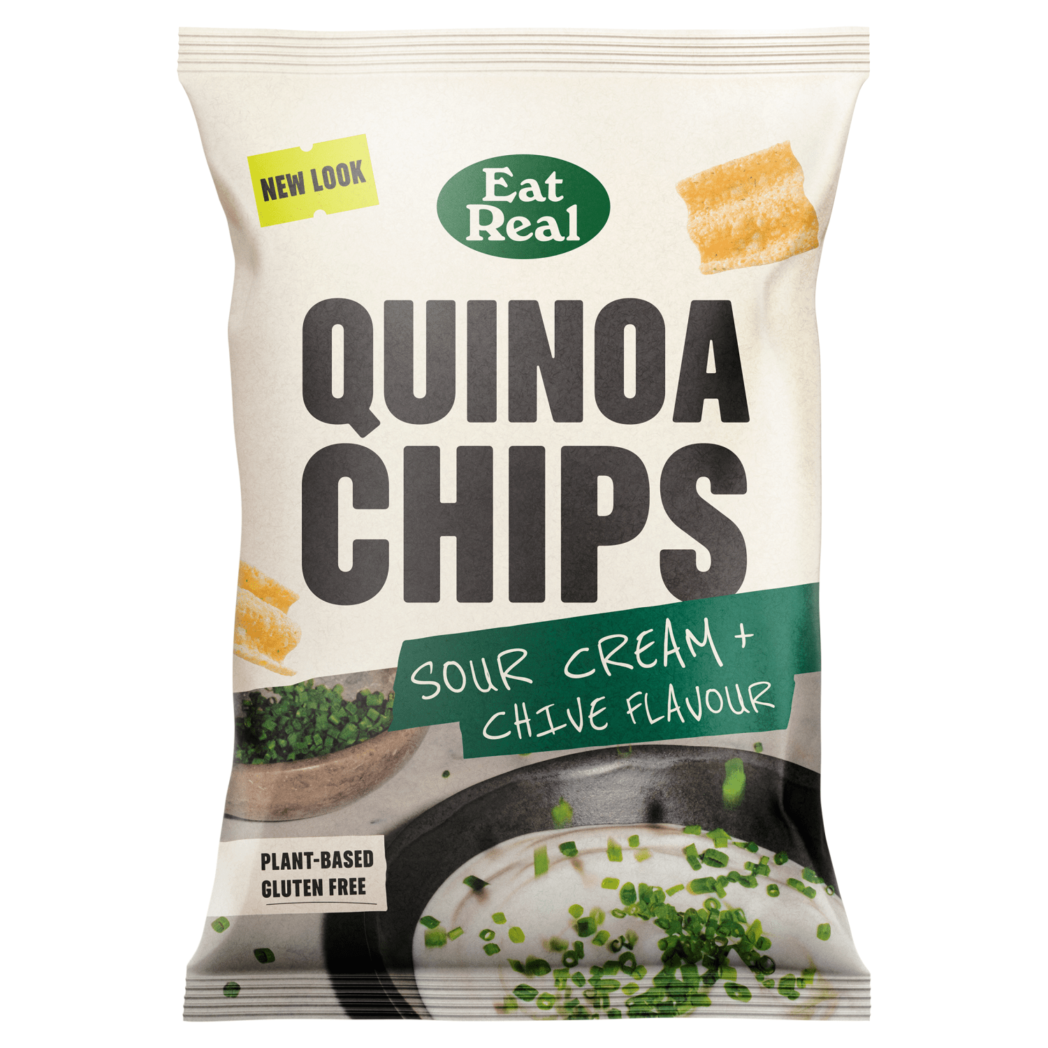 Eat Real Quinoa Chips Sour Cream + Chive Flavour 90g - UK Food & Drink - 5060878780379