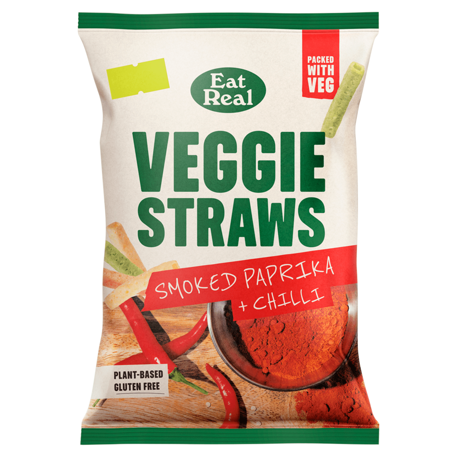 Eat Real Smoked Paprika + Chilli Veggie Straws 110g - UK Food & Drink - 5060878780744