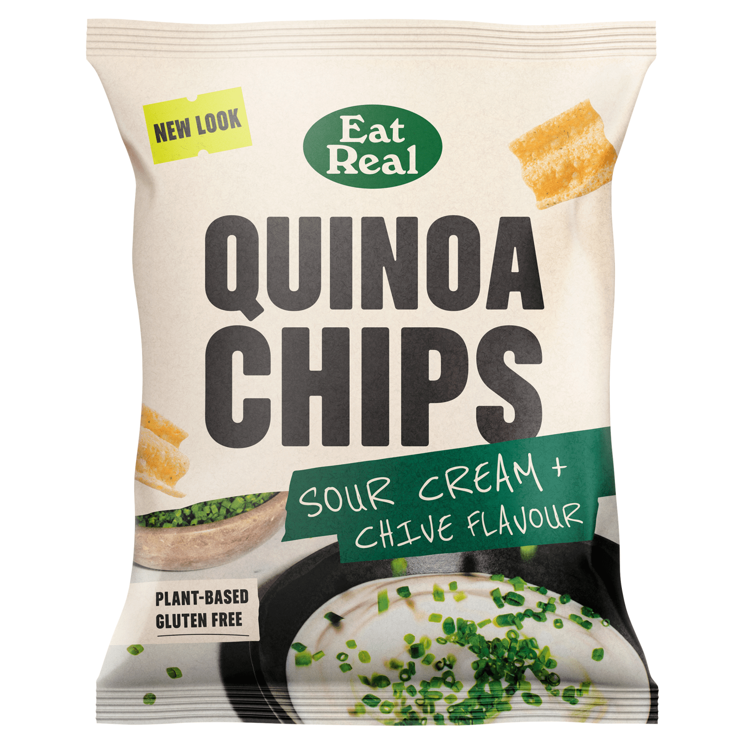 Eat Real Sour Cream + Chive Flavour Quinoa Chips 40g - UK Food & Drink - 5060878780607