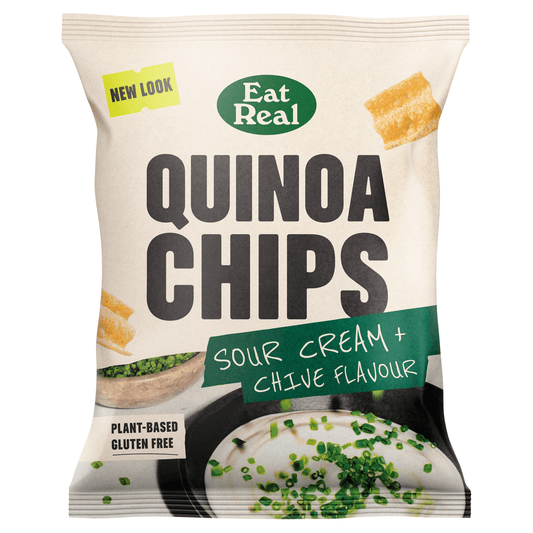 Eat Real Sour Cream + Chive Flavour Quinoa Chips 40g - UK Food & Drink - 5060878780607