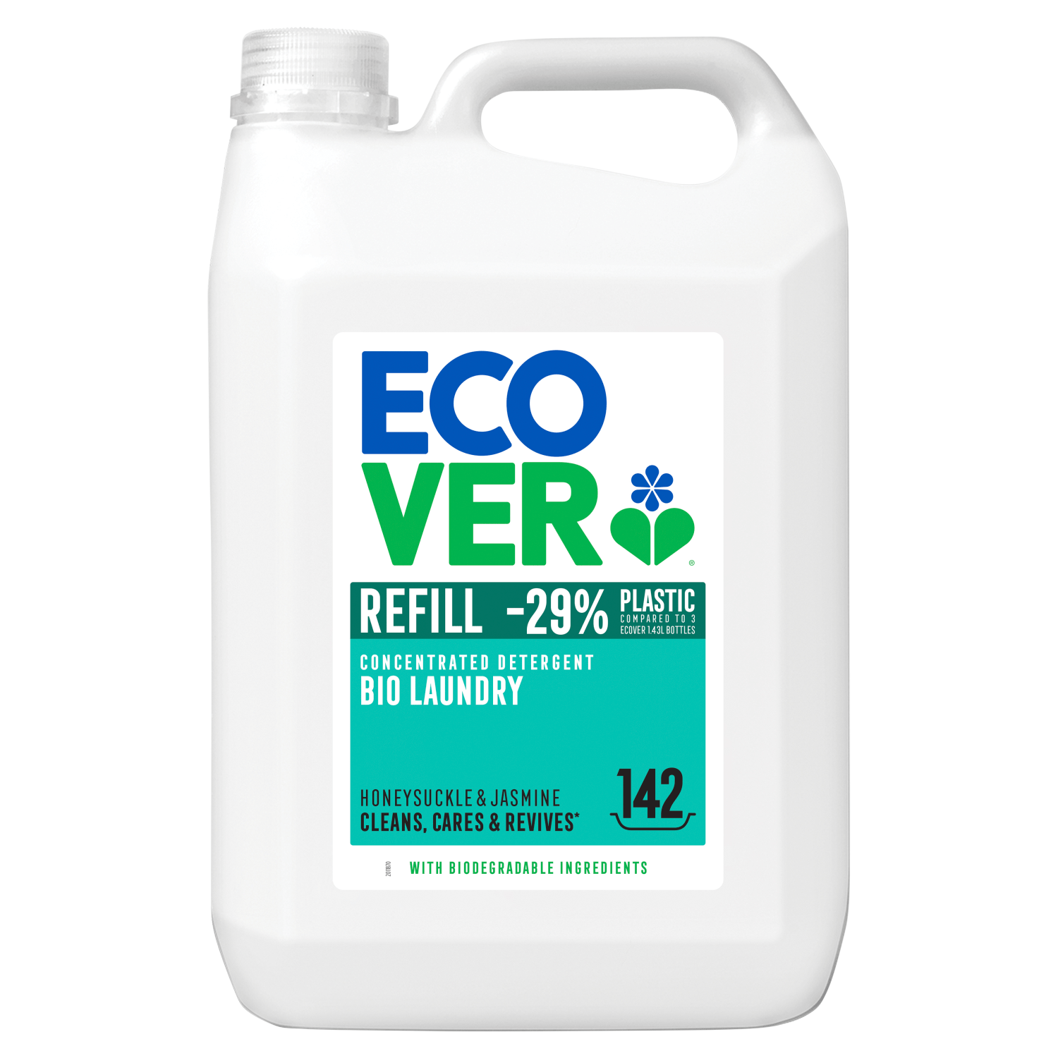 Ecover Honeysuckle & Jasmine Bio Laundry Concentrated Detergent Refill 5L - UK Food & Drink - 5412533420975