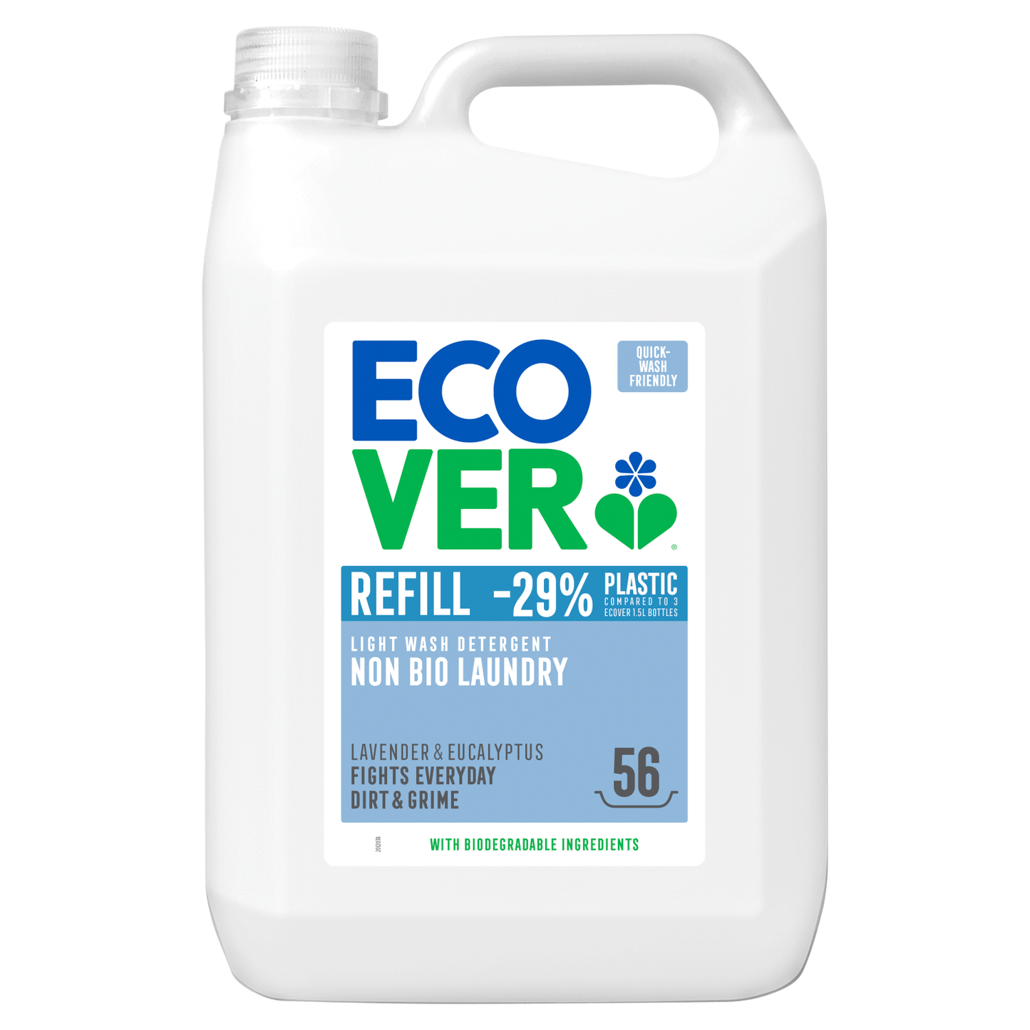 Ecover Lavender & Eucalyptus Light Wash Detergent Non Bio Laundry Refill 5L - UK Food & Drink - 5412533002096