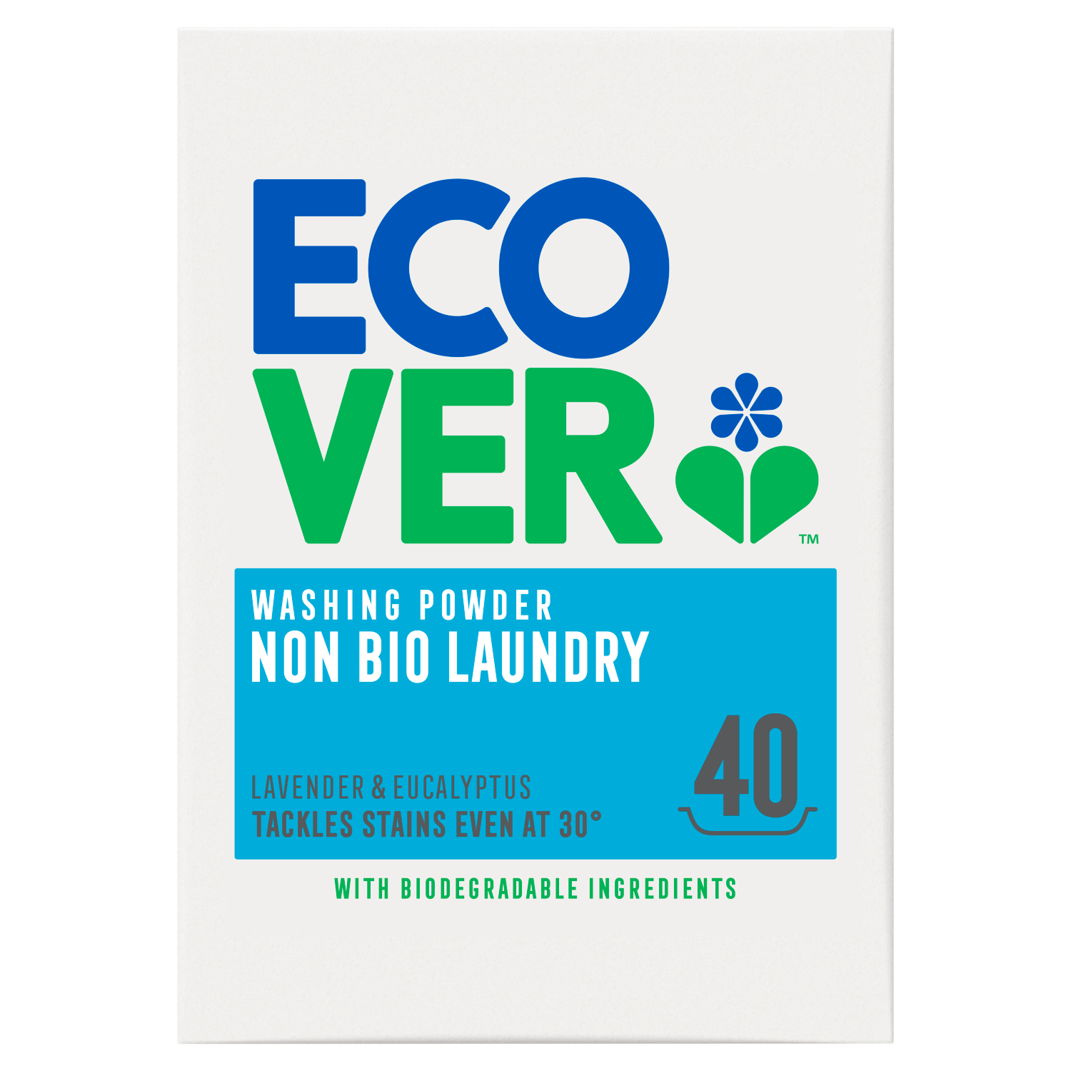 Ecover Lavender & Eucalyptus Non Bio Laundry Washing Powder 3kg - UK Food & Drink - 5412533421286