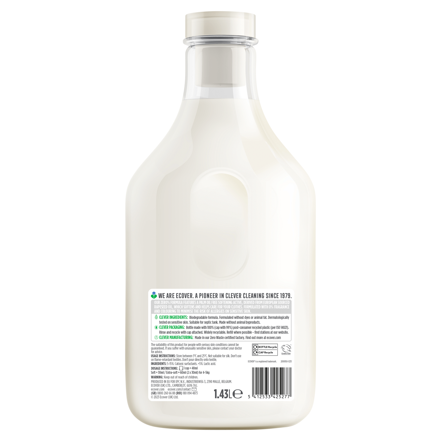 Ecover Sensitive Fabric Softener 1.43l - UK Food & Drink - 5412533425277