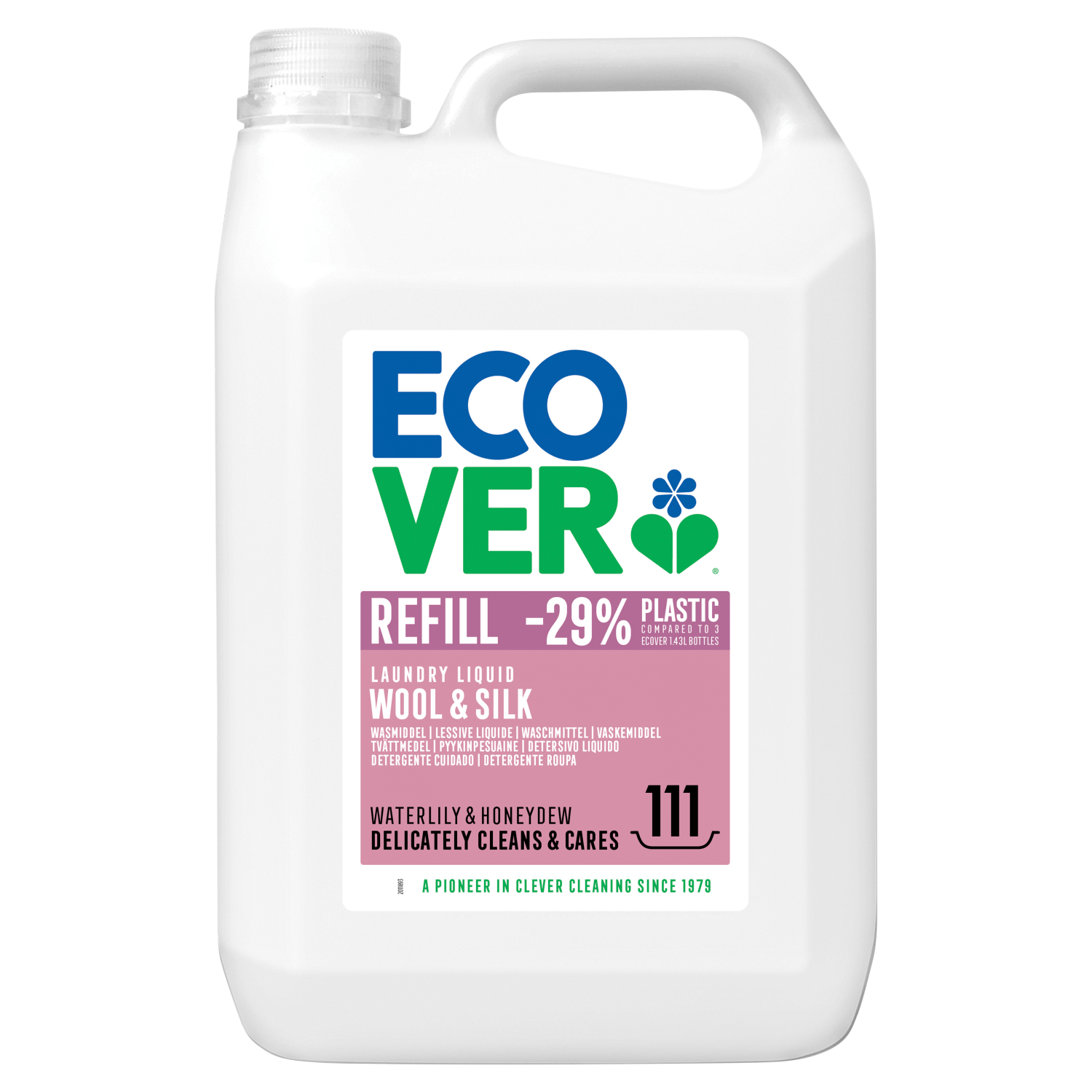 Ecover Waterlily & Honeydew Wool & Silk Laundry Liquid Refill 5L - UK Food & Drink - 5412533002133