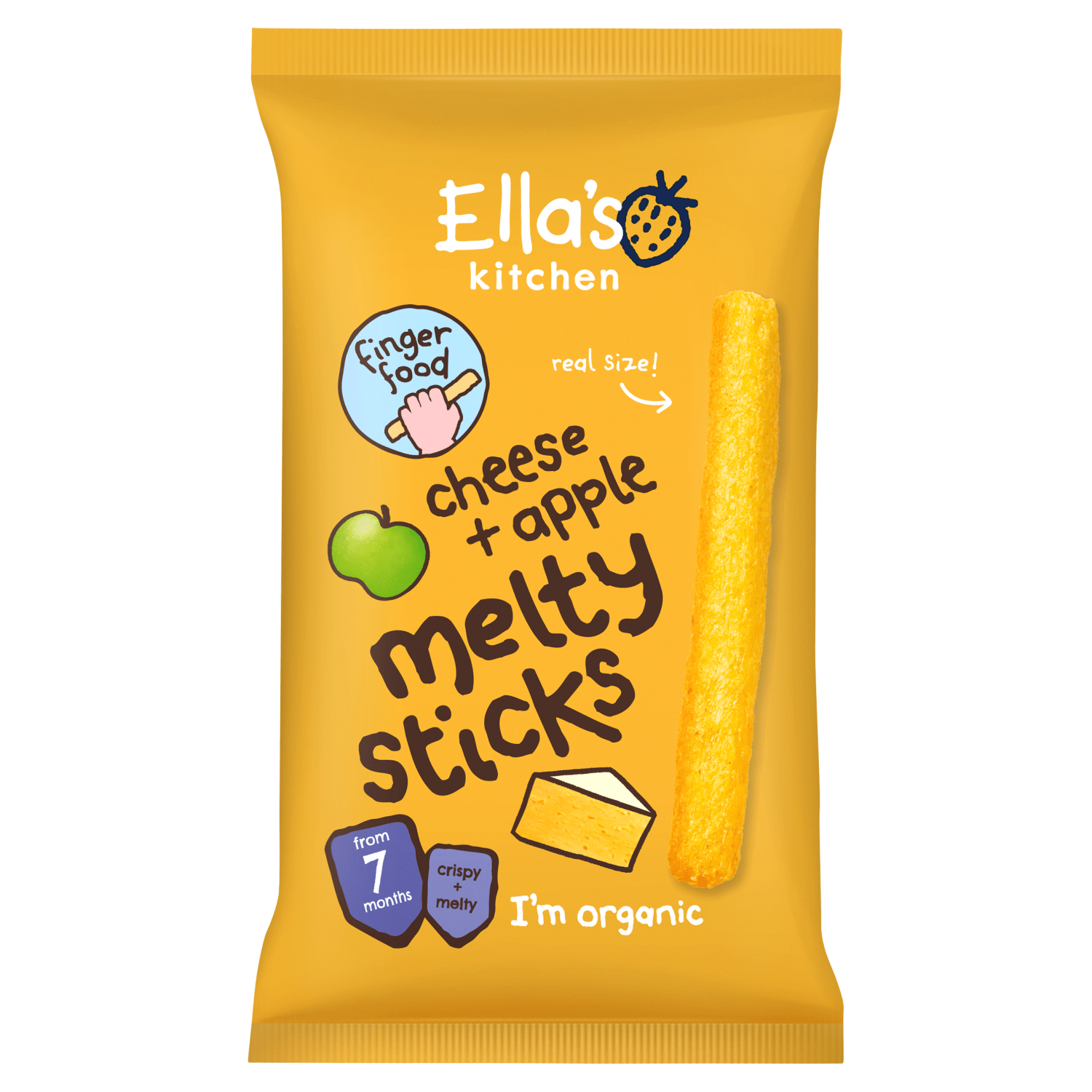 Ella's Kitchen Cheese + Apple Melty Sticks from 7 Months 16g - UK Food & Drink - 5060503501720