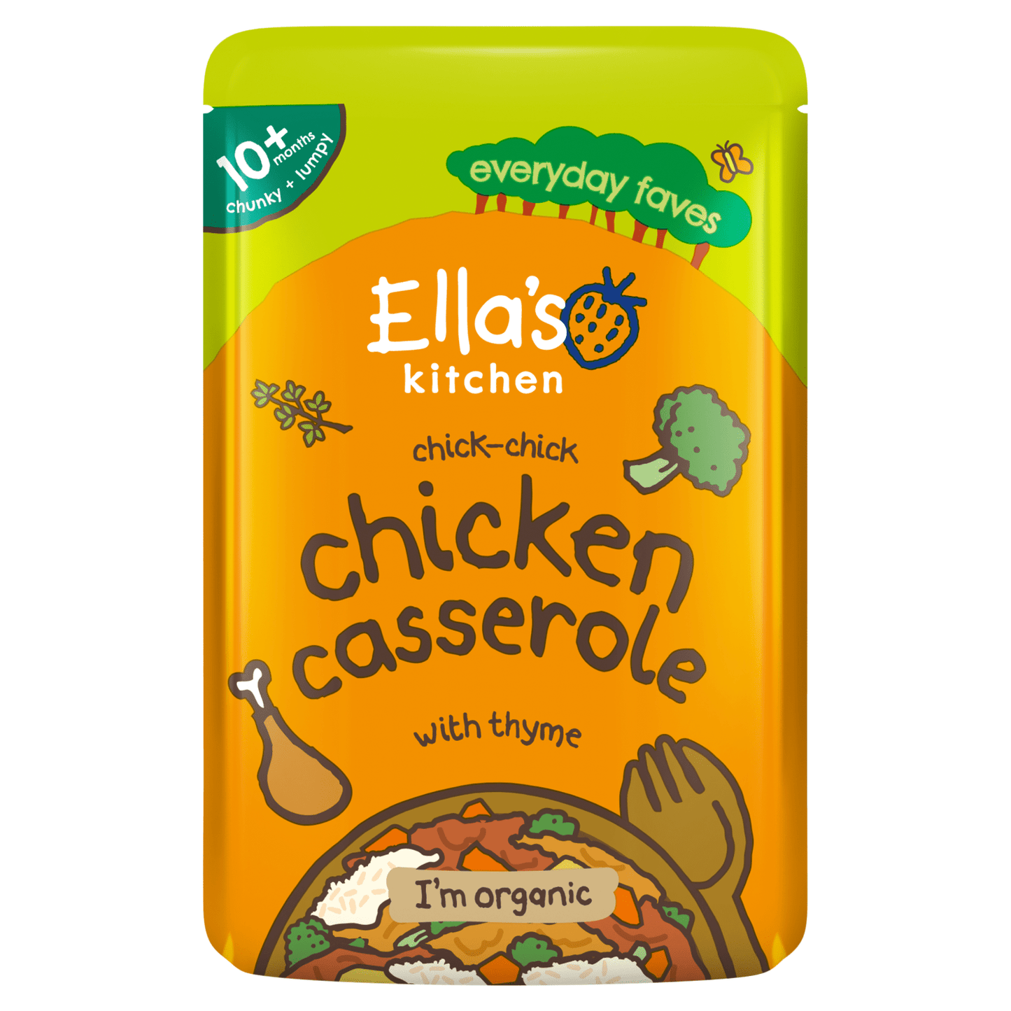 Ella's Kitchen Chicken Casserole with Thyme 10+ Months 190g - UK Food & Drink - 5060107332249