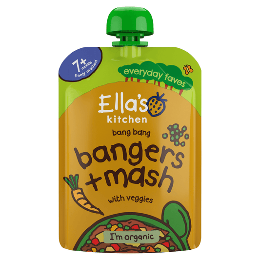 Ella's Kitchen Organic Bangers and Mash Baby Pouch 7+ Months 130g - UK Food & Drink - 5060107335103