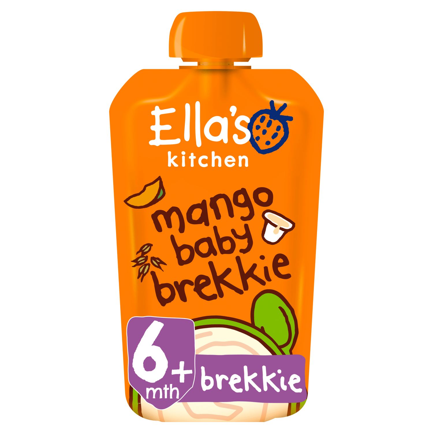 Ella's Kitchen Organic Mango Baby Brekkie Pouch 6+ Months 100g - UK Food & Drink - 5060107330764