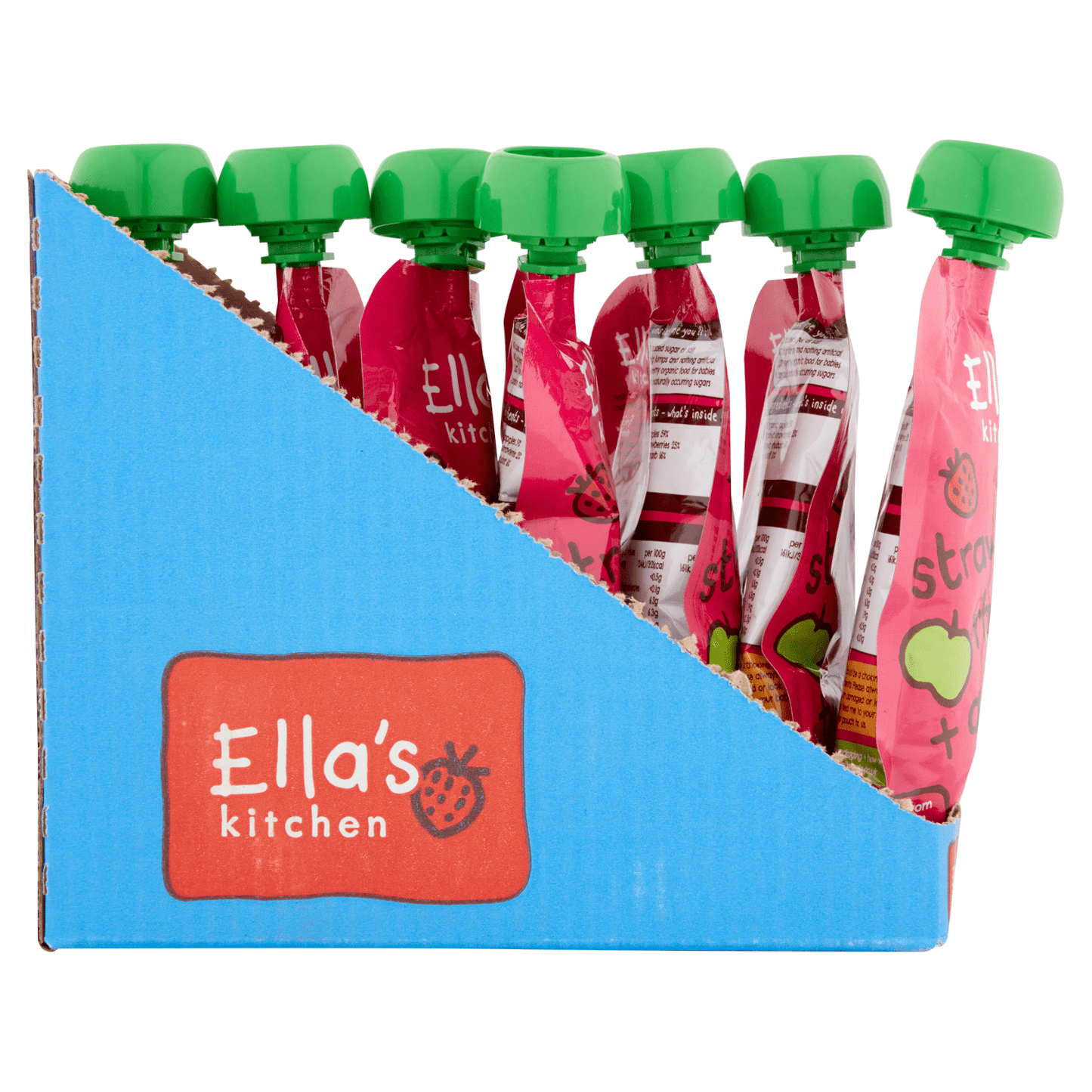 Ella's Kitchen Organic Strawberries, Rhubarb and Apples Baby Pouch 4+ Months 120g - UK Food & Drink - 5060503500808