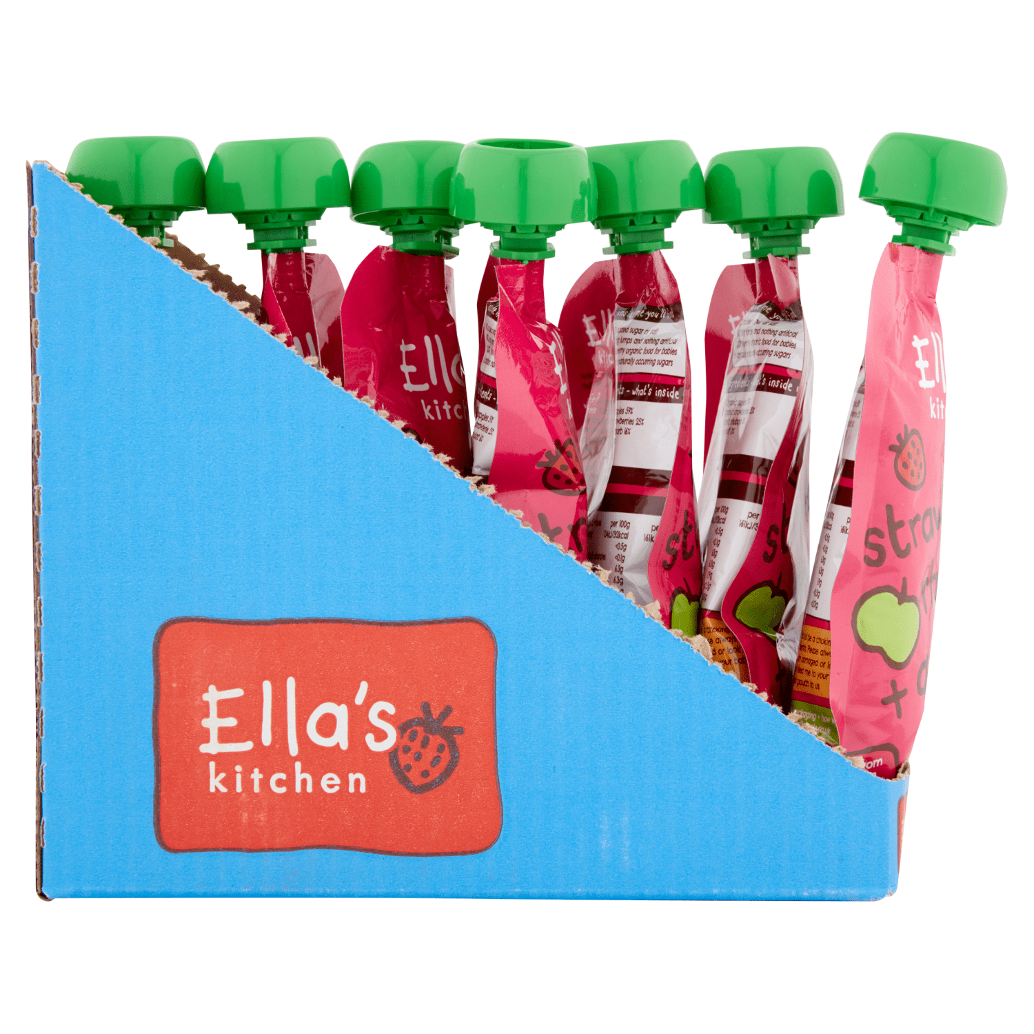 Ella's Kitchen Organic Strawberries, Rhubarb and Apples Baby Pouch 4+ Months 120g - UK Food & Drink - 5060503500808