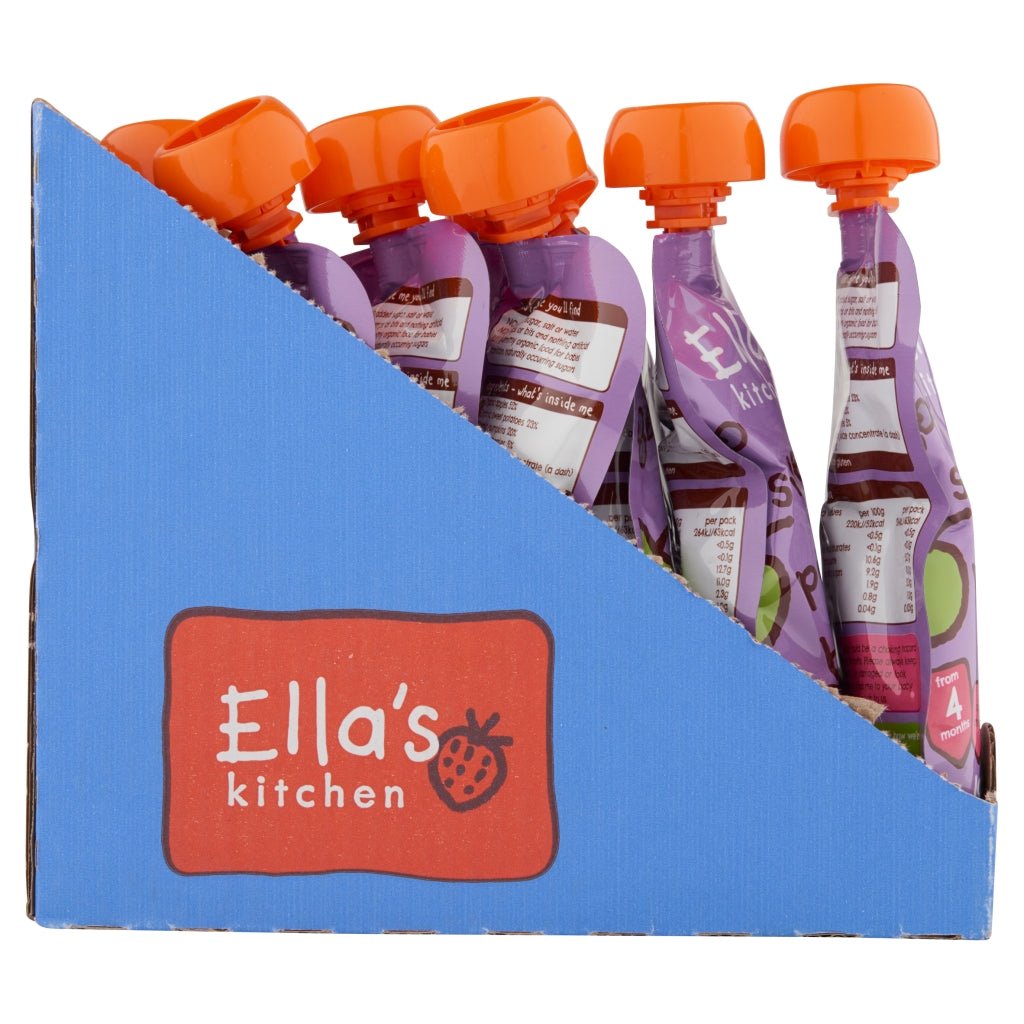 Ella's Kitchen Organic Sweet Potatoes, Pumpkin, Apples and Blueberries Baby Pouch 4+ Months 120g - UK Food & Drink - 5060107330306