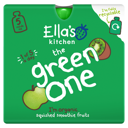 Ella's Kitchen The Green One Squished Smoothie Fruits 5 x 90g - UK Food & Drink - 5060107330405