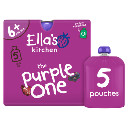 Ella's Kitchen the Purple One Squished Smoothie Fruits 5 x 90g - UK Food & Drink - 5060107330122